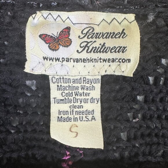 Vntg Parvaneh Knitwear Art Wear Sweater Women’s S Small Parvaneh Knitwear Cotton - Picture 8 of 11